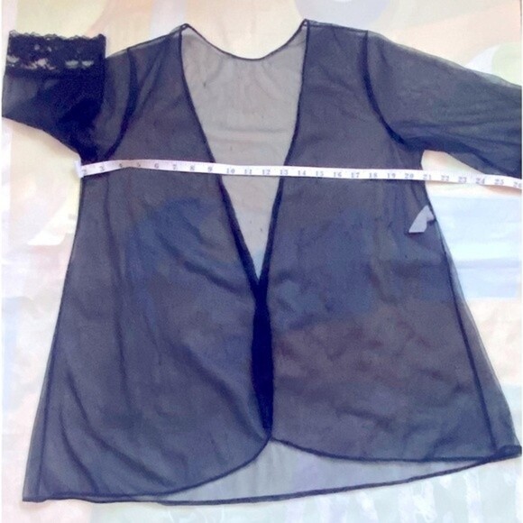 Vintage delicates Black lace nightie sheer robe size s/m - Picture 3 of 9